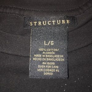 Long sleeve black shirt structure large